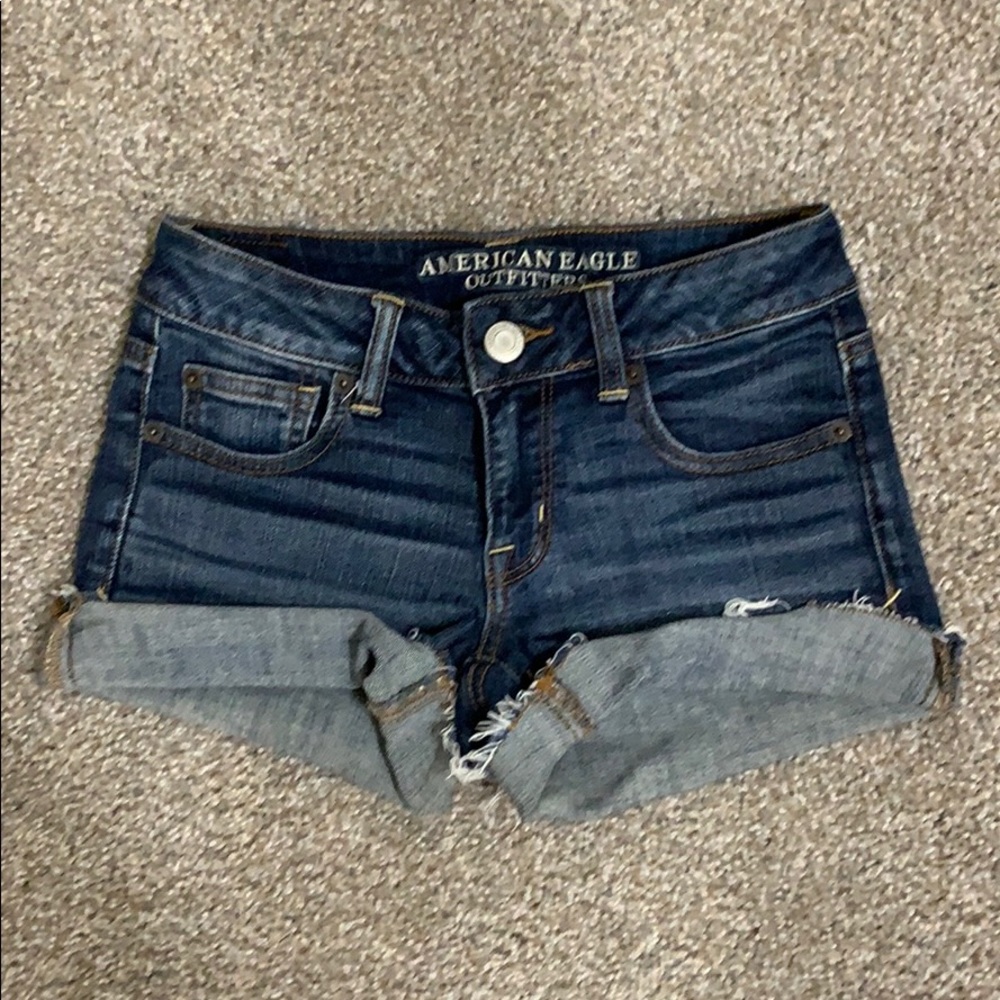 AEO denim shorts in size 0